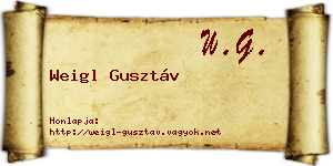 Weigl Gusztáv névjegykártya